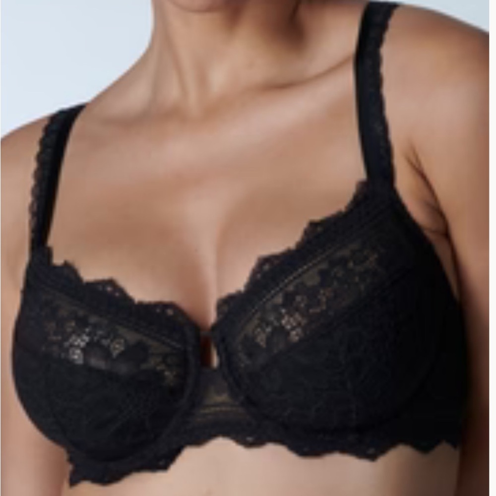 Simone Perele Freesia Full Cup 36G Black Lace Underwire Bra NWOT